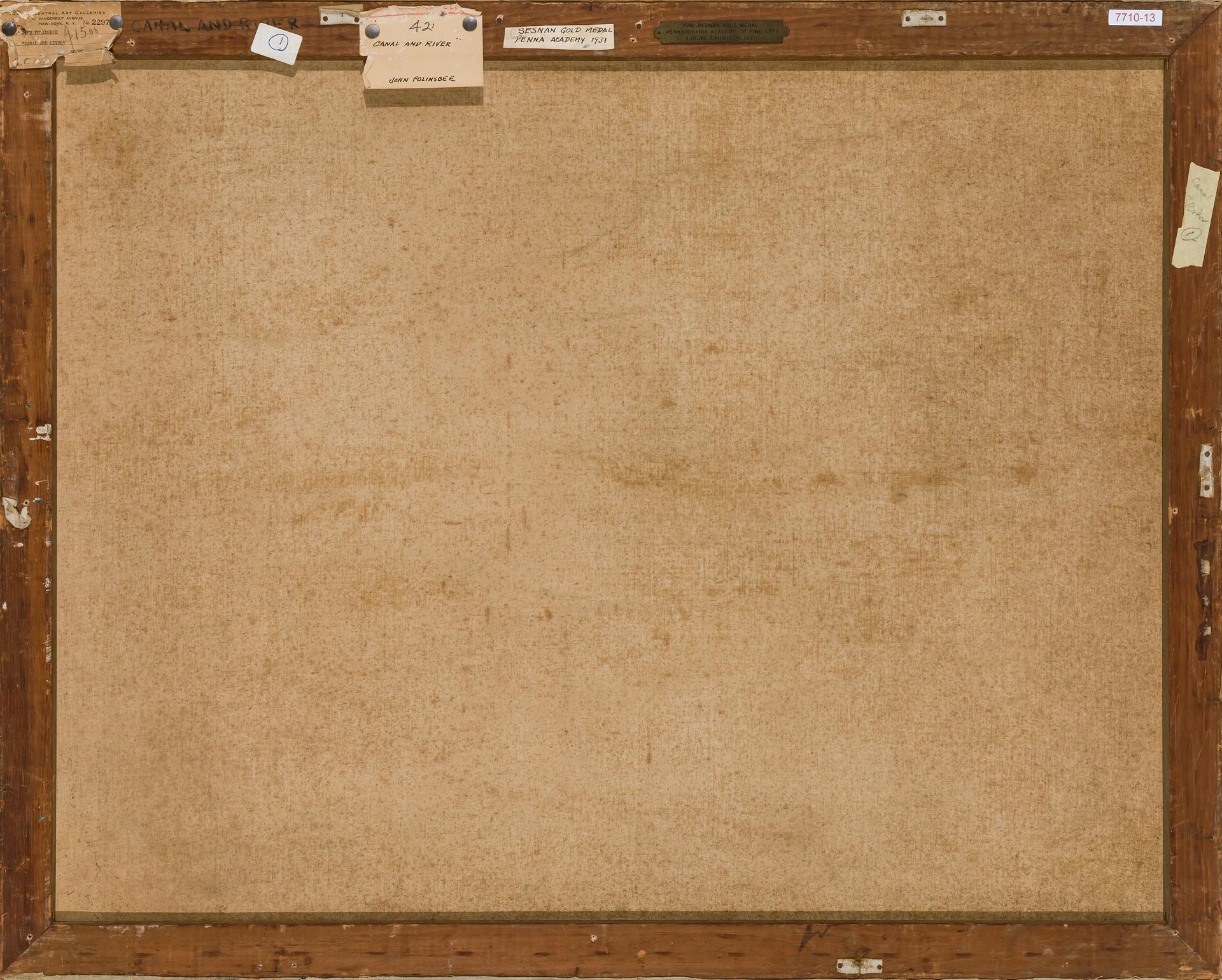 Artwork by John Fulton Folinsbee, "Canal and River", 1930, Made of oil on canvas