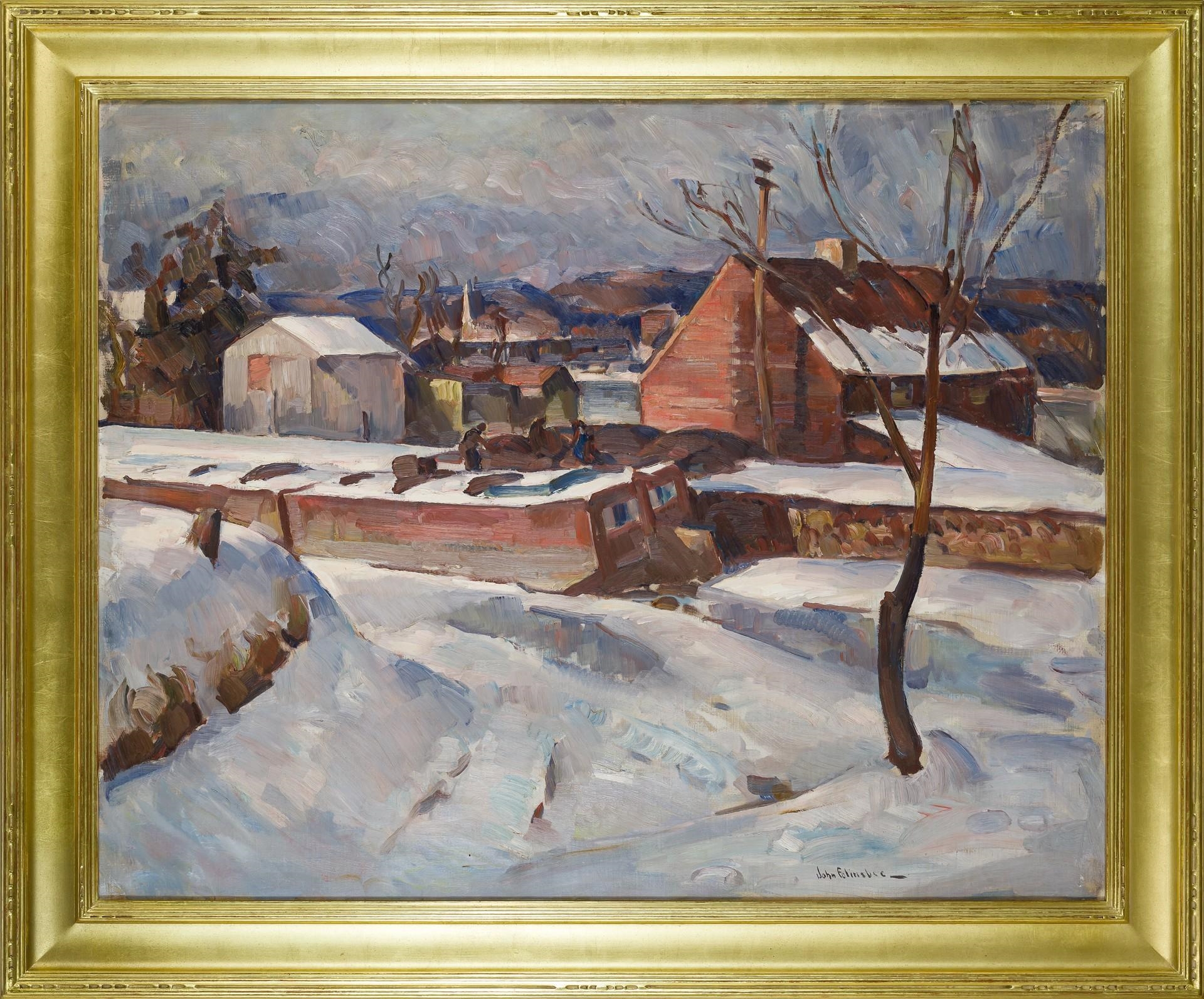 Artwork by John Fulton Folinsbee, "Canal and River", 1930, Made of oil on canvas