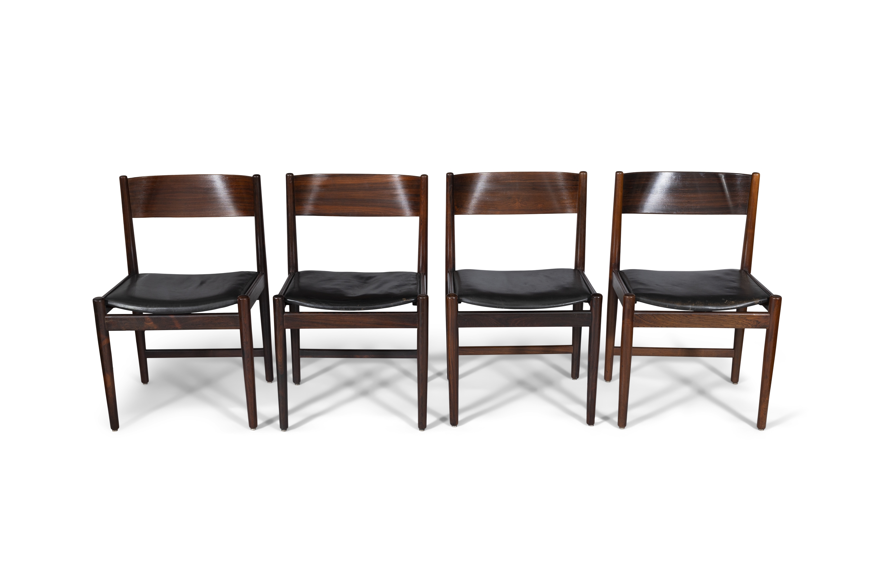 Arne Vodder A set of four rosewood dining chairs by Arne Vodder for