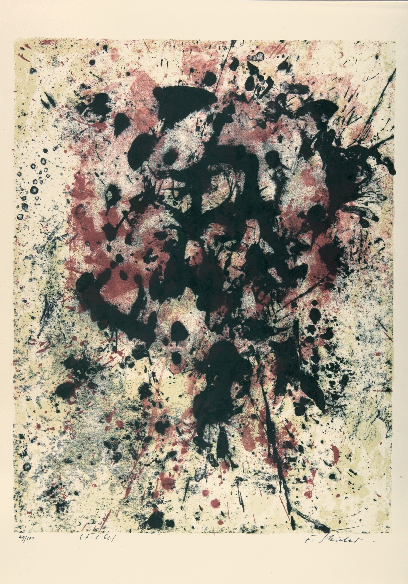 Artwork by Fred Thieler, “(F. L. 62)”.