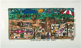 James Rizzi | Sundays in the Sun (1995) | MutualArt