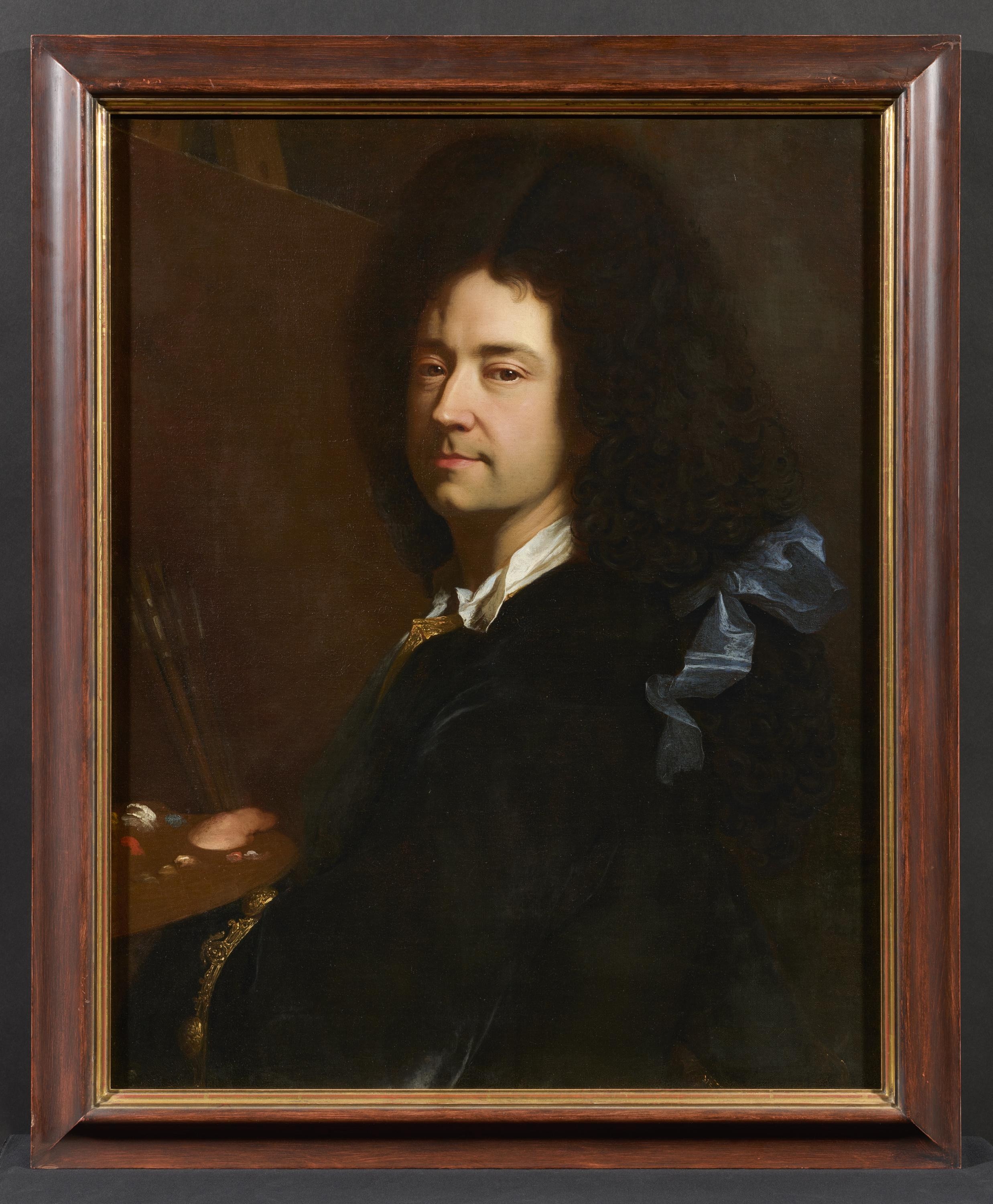 Hyacinthe Rigaud | Self Portrait with Palette. (1705 - 1706) | MutualArt