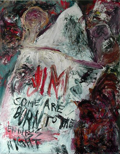 Am Grab von Jim Morrisson by Martin Disler, 1984