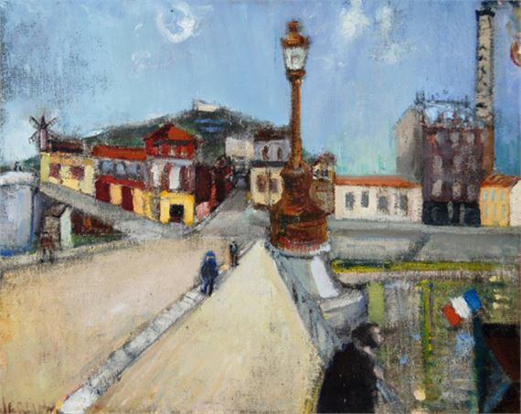 Le Pont de Suresnes by Willy Leopold Guggenheim Varlin, 1949