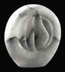 Artwork by Raphaël Benazzi, Organische Form, Made of Alabaster sculpture on wooden base