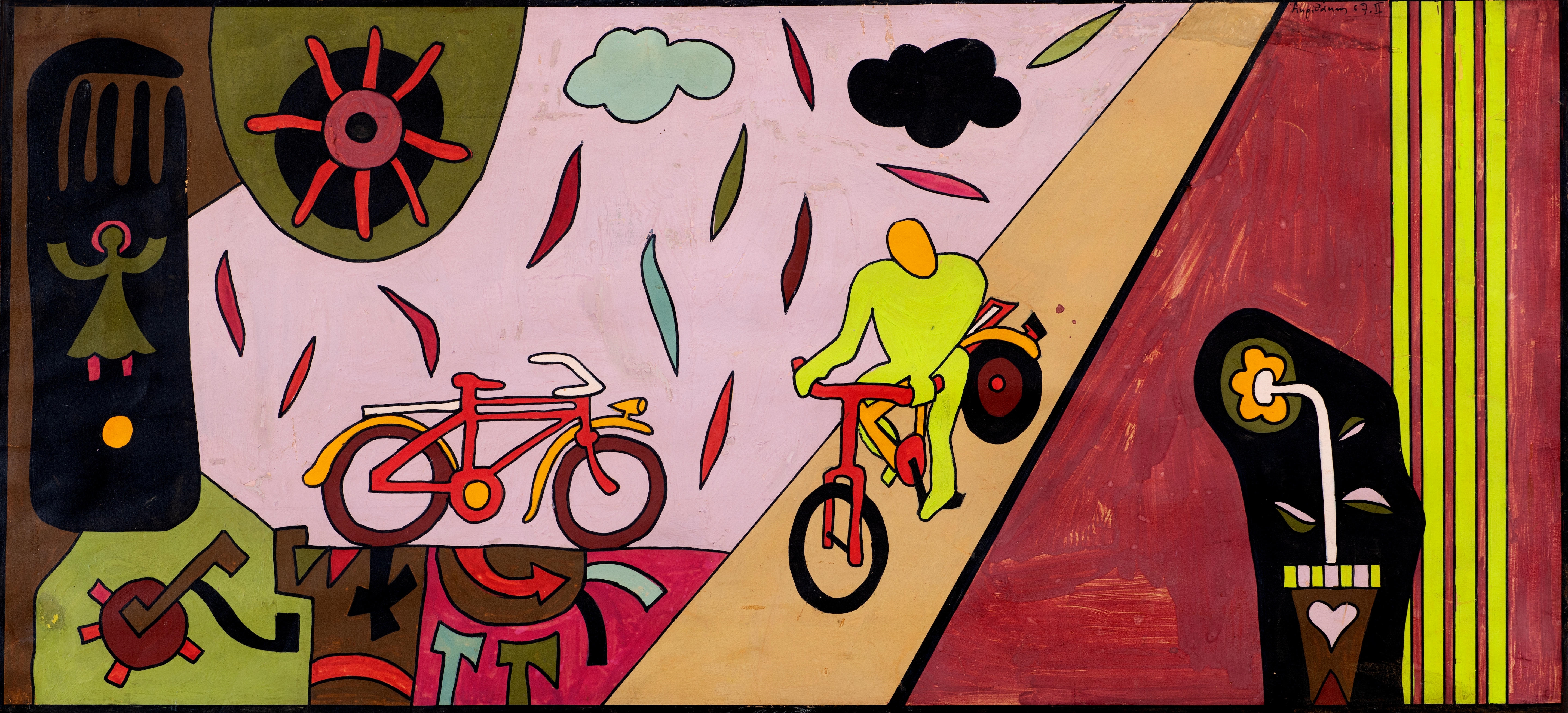 Alexis Akrithakis | Deux Vélos (1967) | MutualArt