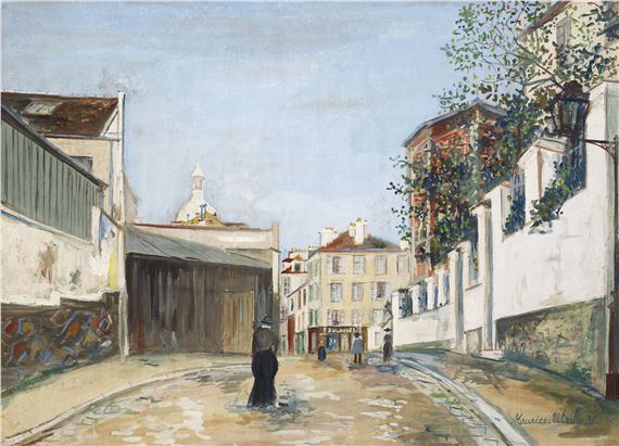 Maurice Utrillo | Rue Norvins à Montmartre (Circa 1919) | MutualArt