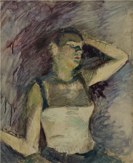 Étude de danseuse by Henri de Toulouse-Lautrec, Painted in 1888