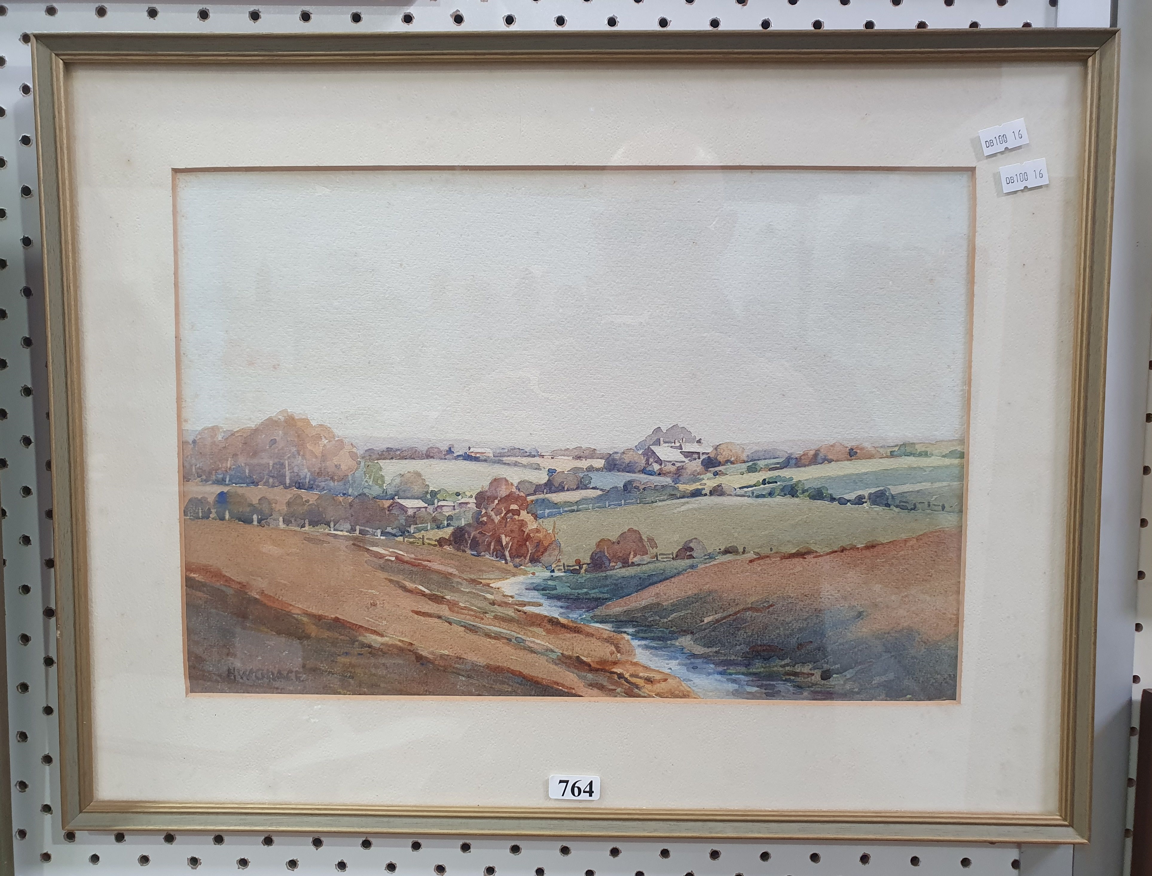 Artwork by Hubert Wesley Grace, untitled (Arcadian Landscape), Made of watercolour
