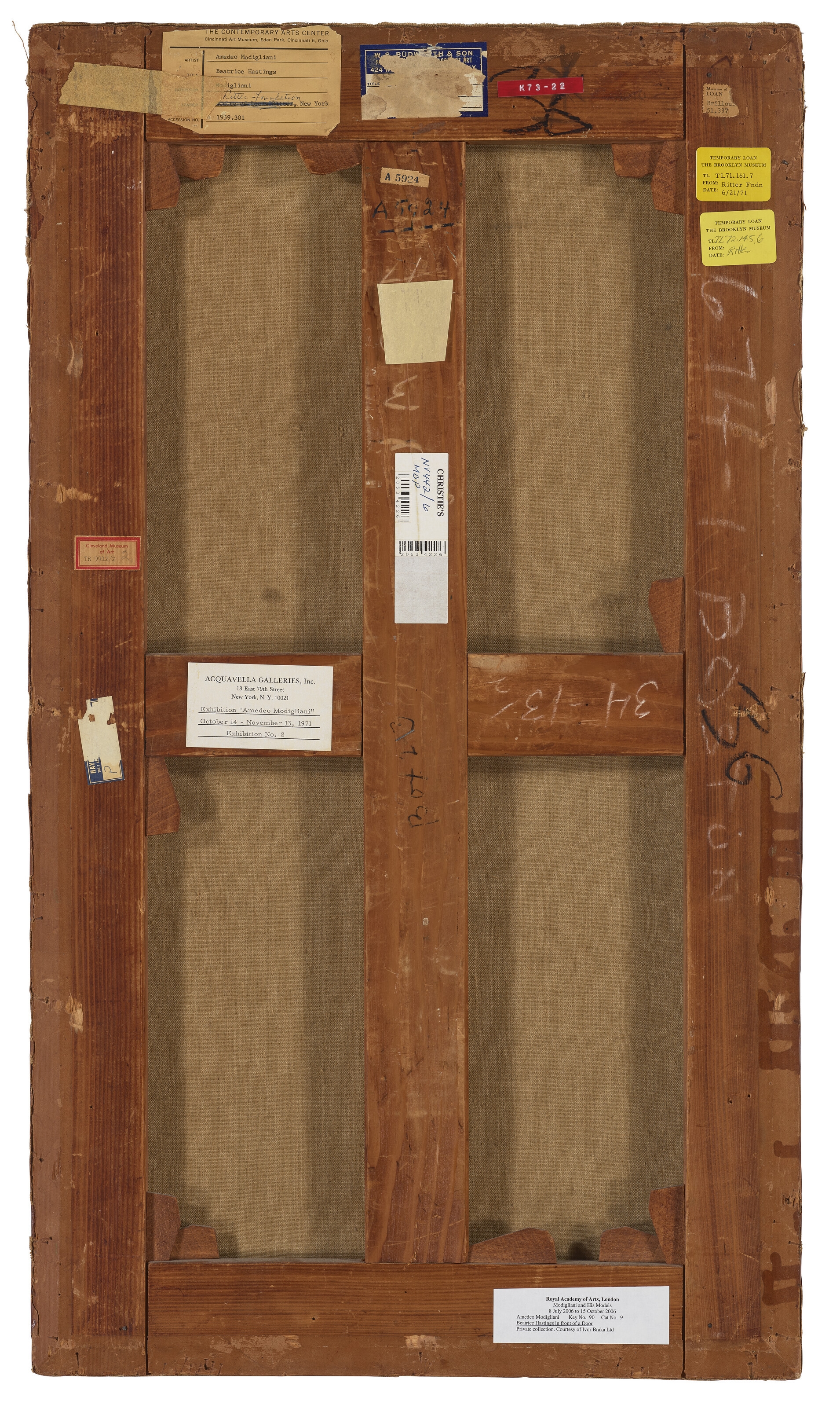 Artwork by Amedeo Modigliani, Beatrice Hastings (devant une porte), Made of oil on canvas