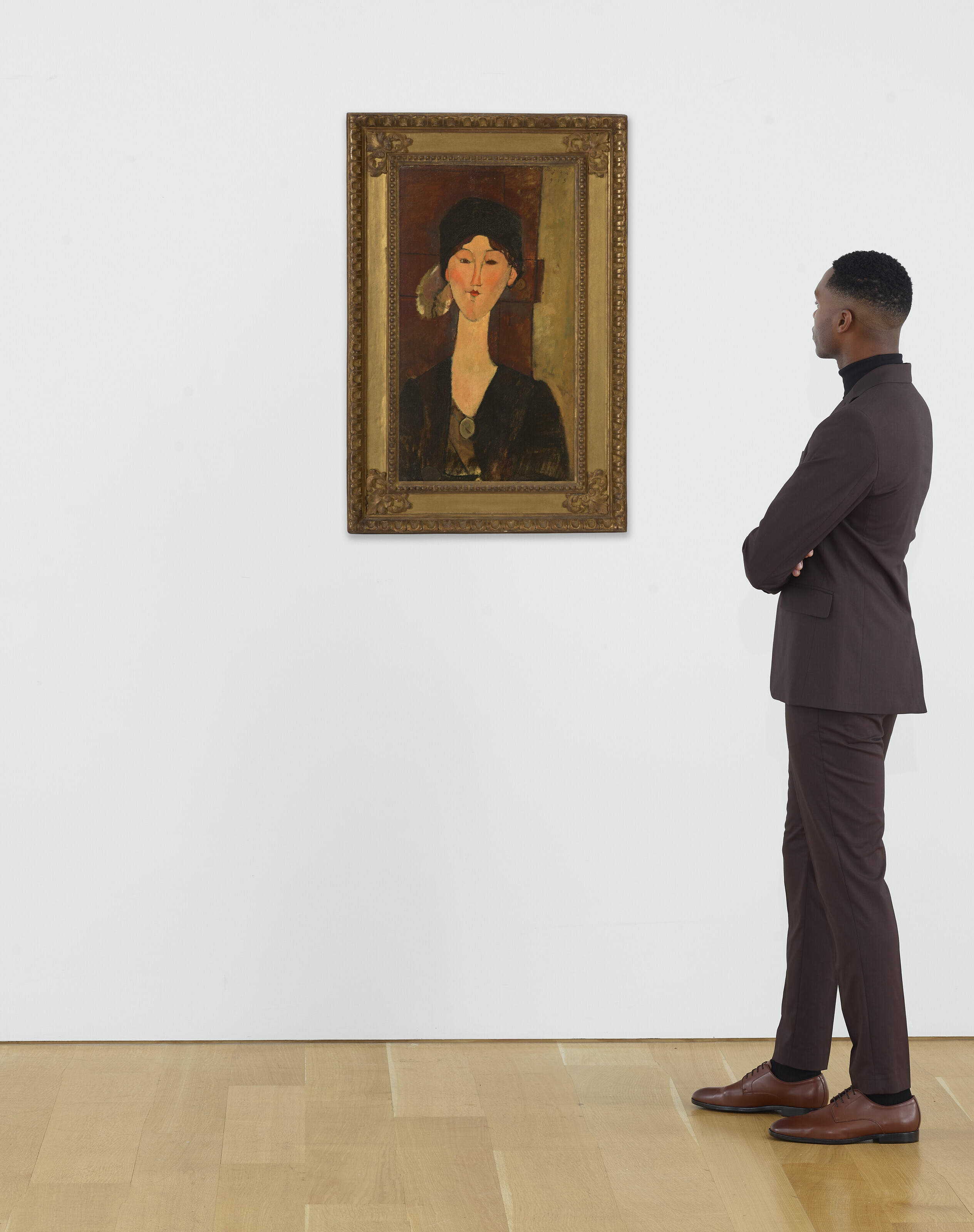 Artwork by Amedeo Modigliani, Beatrice Hastings (devant une porte), Made of oil on canvas