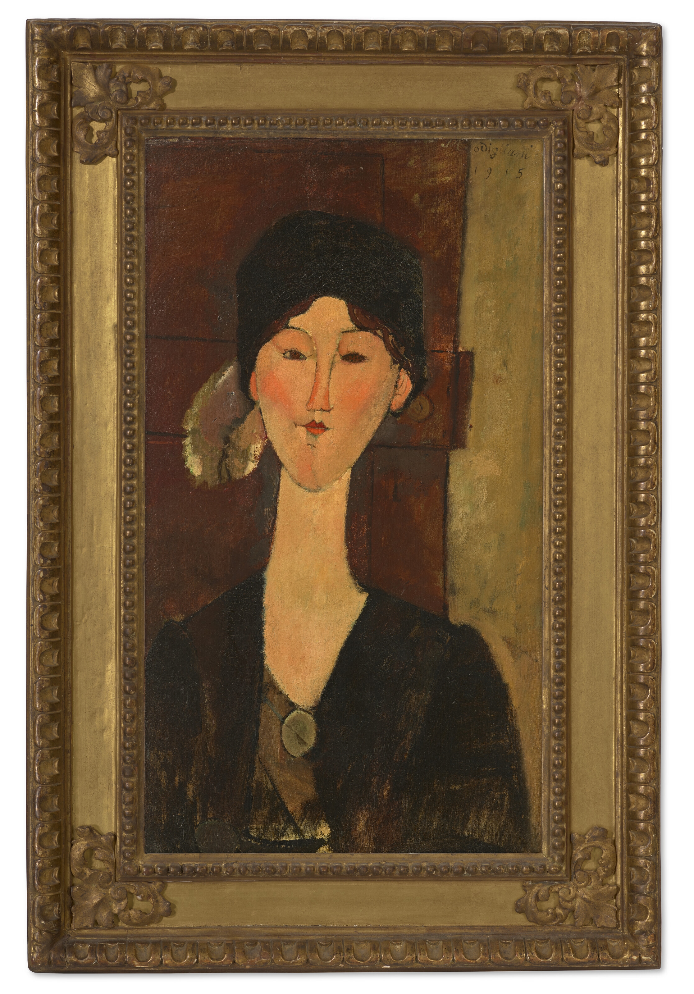 Artwork by Amedeo Modigliani, Beatrice Hastings (devant une porte), Made of oil on canvas