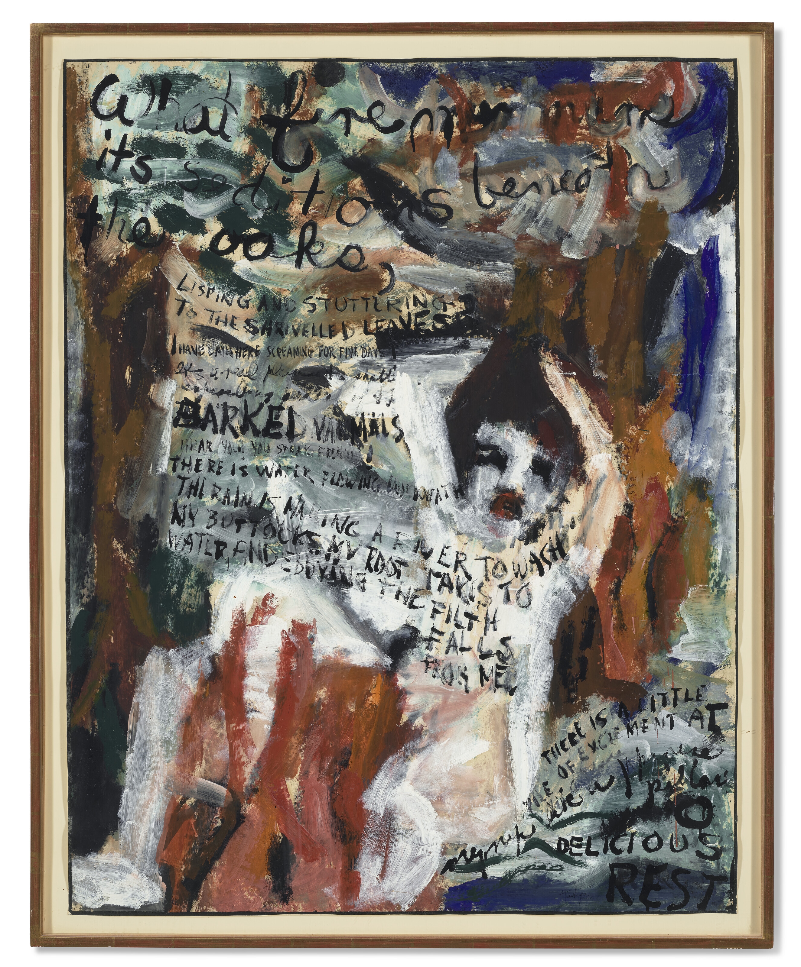 Artwork by Grace Hartigan, Oranges No. 3 (What Fire Murmurs Its Sedition), Made of oil on paper