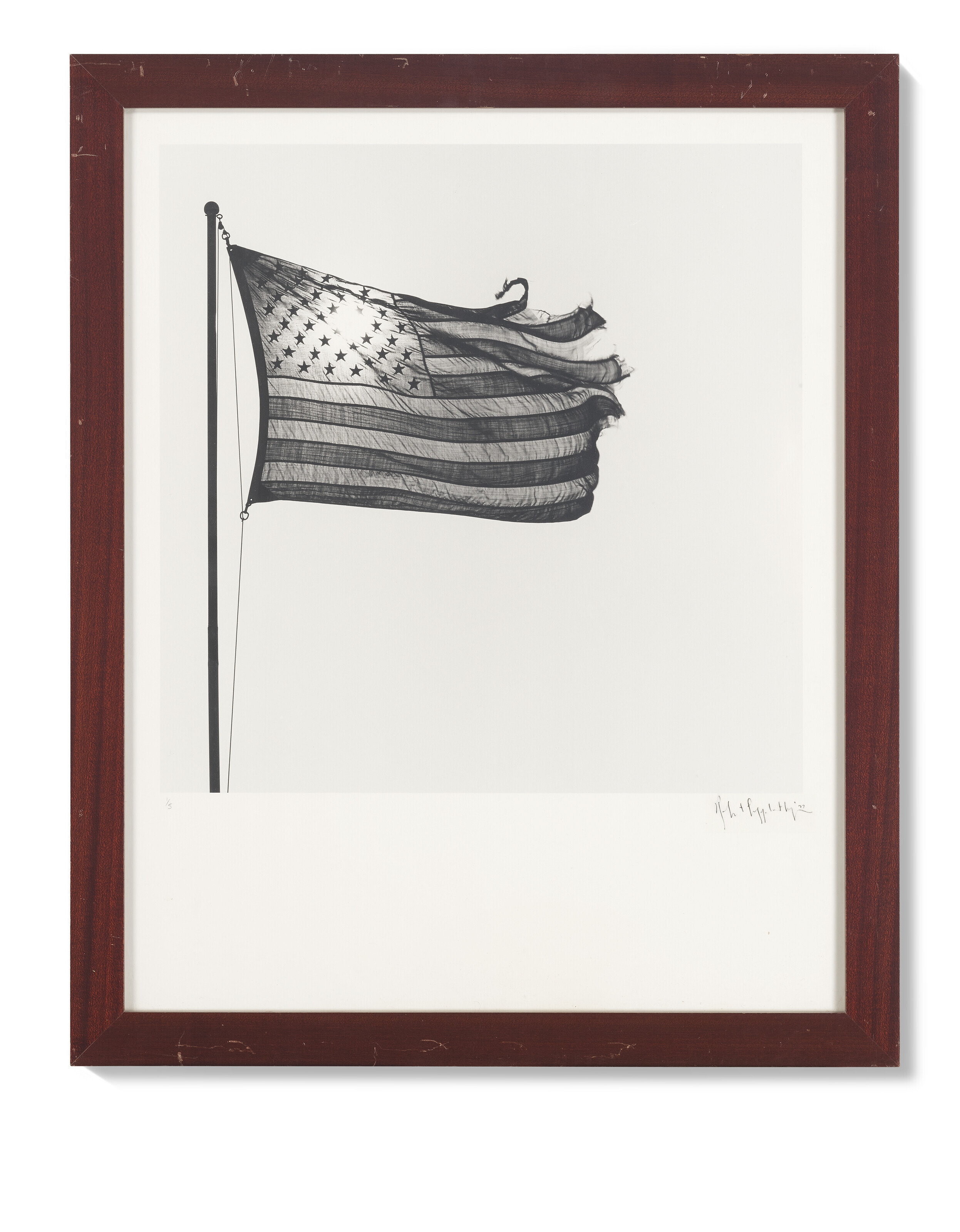 Artwork by Robert Mapplethorpe, American Flag, Made of gelatin silver print