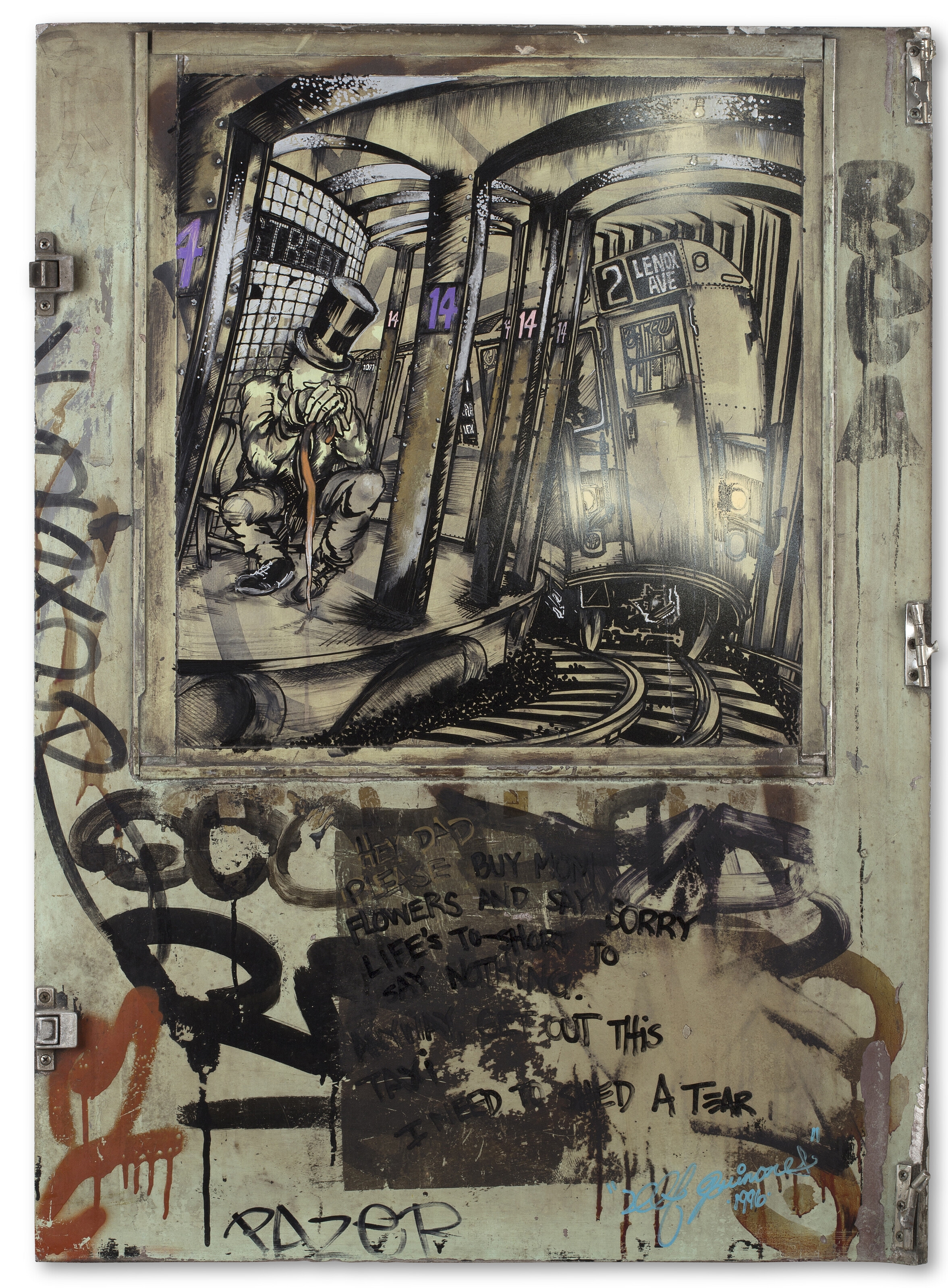 Lee Quinones | Untitled (Subway Door) (1996) | MutualArt