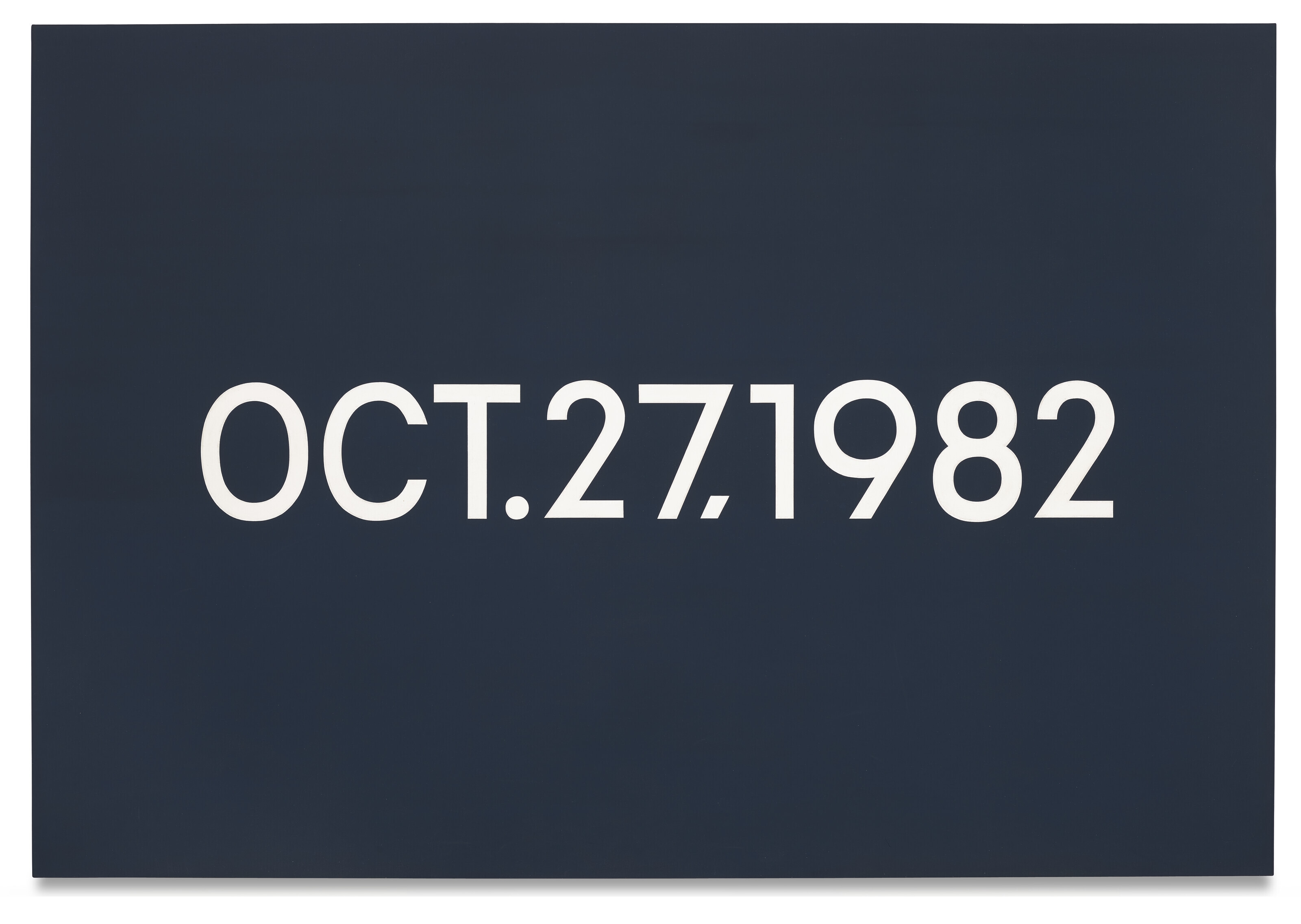 On Kawara | (Wednesday.) from Today series, 1966–2013 (1982) | MutualArt