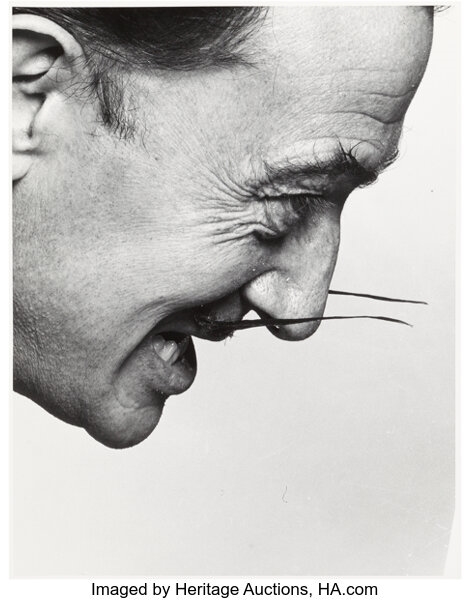 Dali's Mustache by Philippe Halsman, 1954