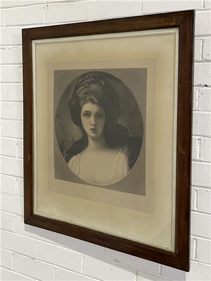 A mezzotint of Lady Hamilton by George Romney by George Romney