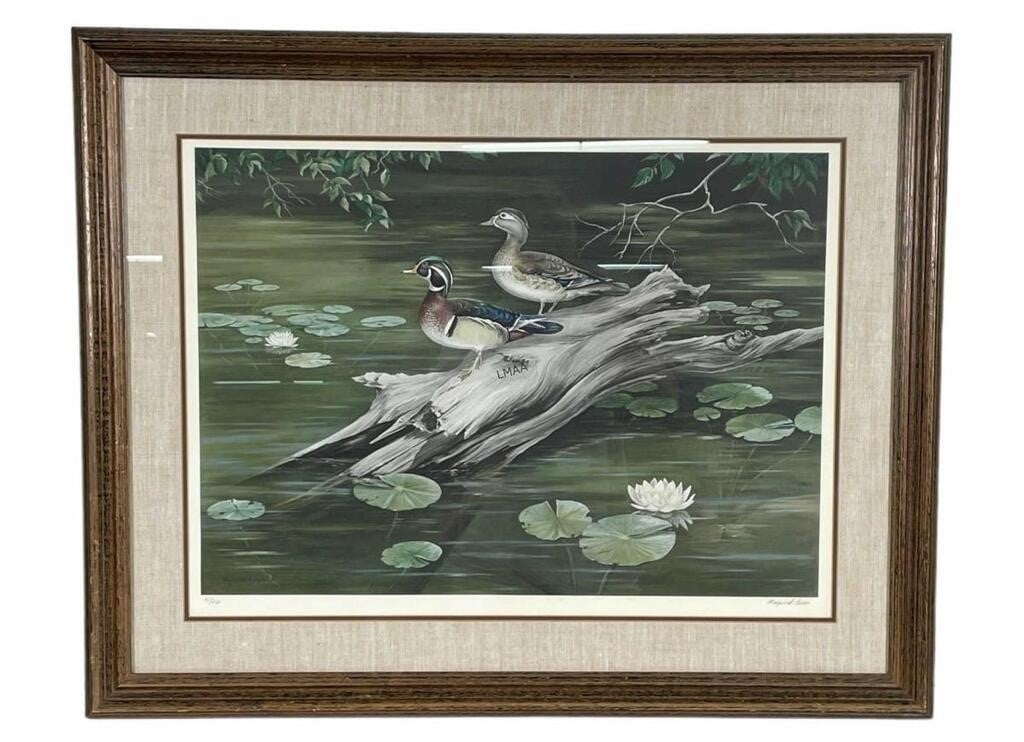 Maynard Reece | TWO DUCKS ON A LOG | MutualArt