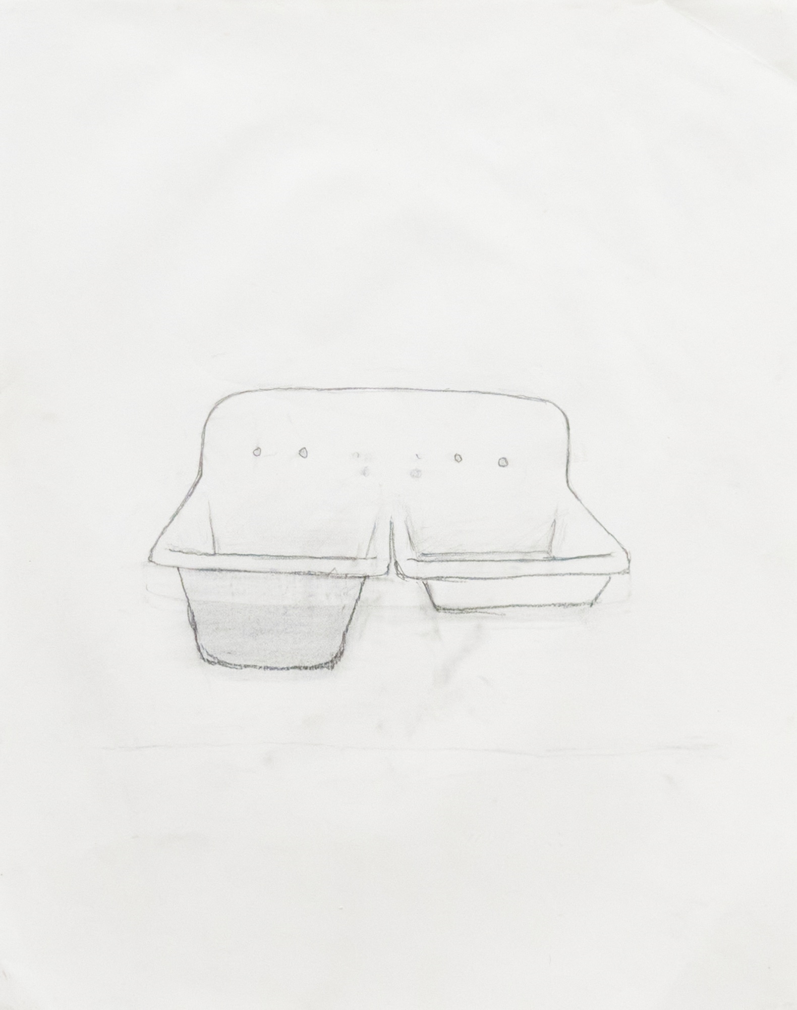 Artwork by Robert Gober, Untitled, Made of graphite on paper