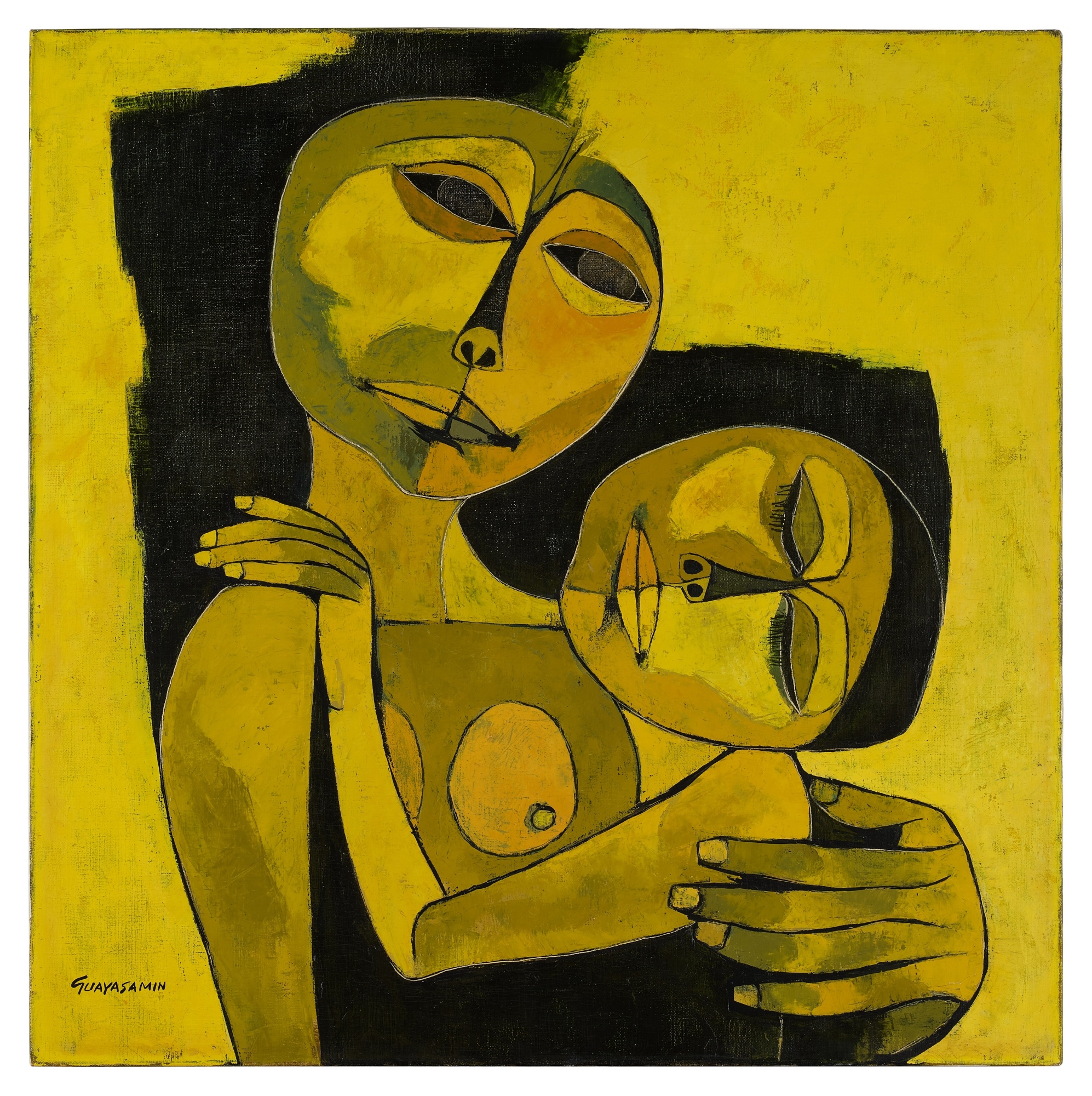 Madre y niño by Oswaldo Guayasamín, Executed in 1986