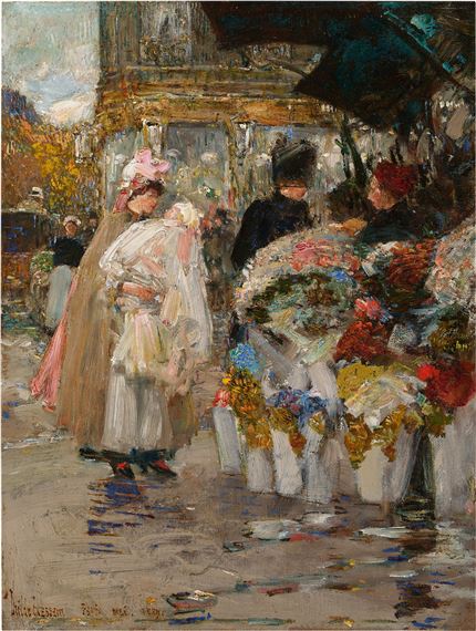 Corner Flower Shop by Childe Hassam, Mai 1889