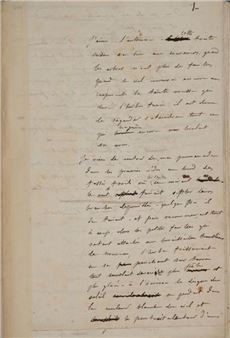 autograph manuscript - Gustave Flaubert
