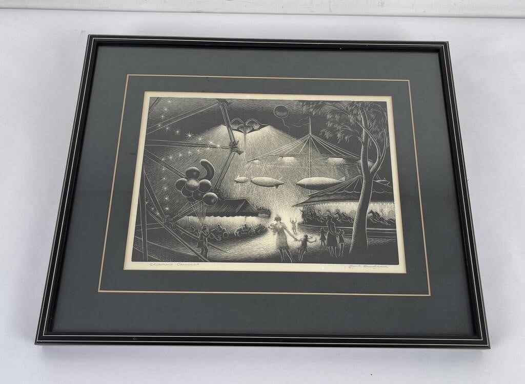 Paul Hambleton Landacre Children's Carnival Paul Landacre Woodcut