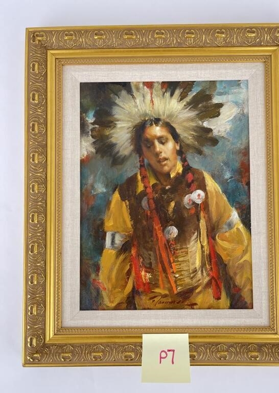 Ramon Kelley | Ramon Kelley Sioux Indian Oil Painting | MutualArt