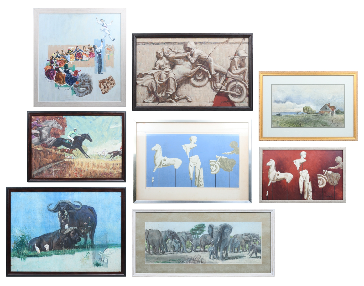 George Prout | 7PC. GEORGE PROUT ART LOT | MutualArt