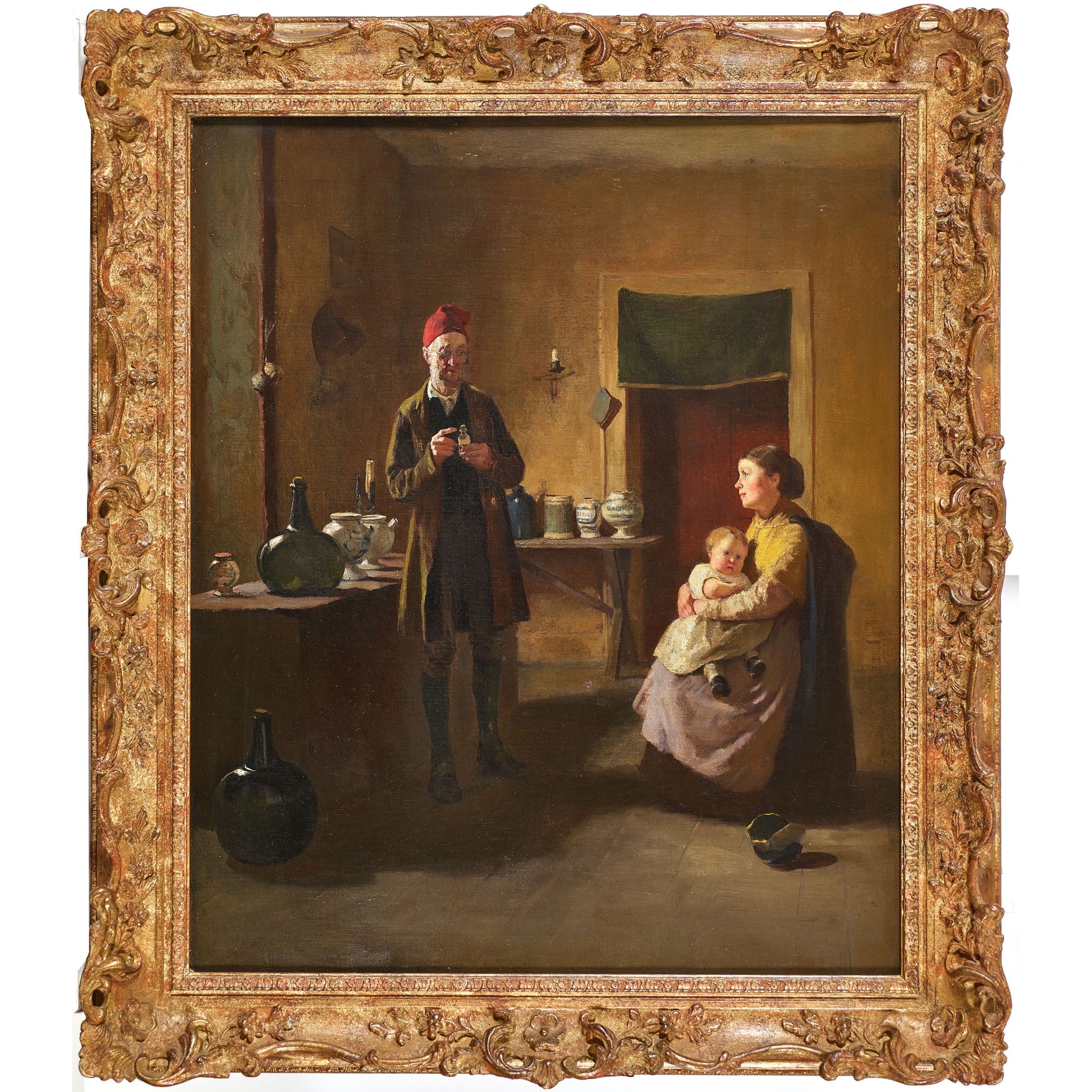 Howard Helmick | Mutter mit Kleinkind beim Landarzt. (1873) | MutualArt