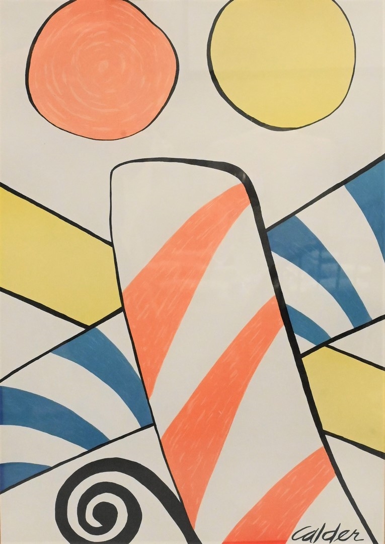 Alexander Calder | Alexander “Candy Cane” Lithograph (1975) | MutualArt