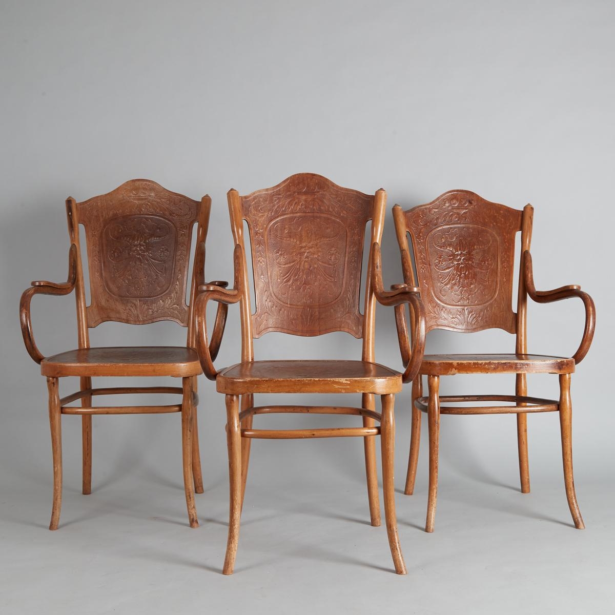 A Set of Three Vienna Secession Bentwood Chairs by J & J Kohn by Jacob & Josef Kohn, 1900s