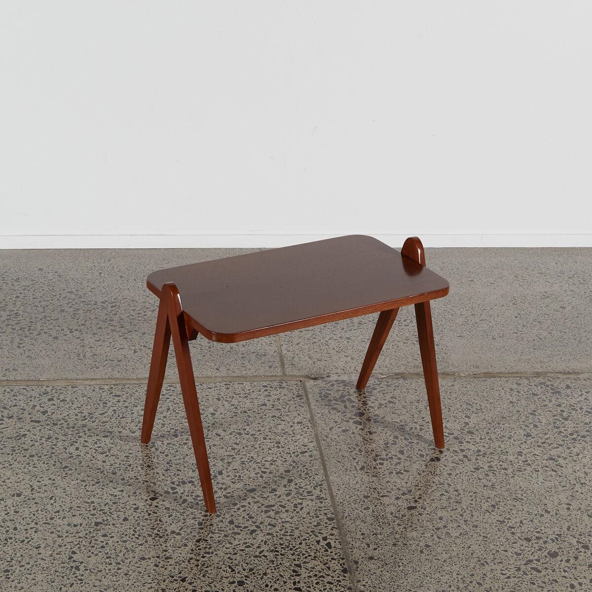 Jon Jansen A Mid Century Jon Jansen Scissor Leg Side Table MutualArt