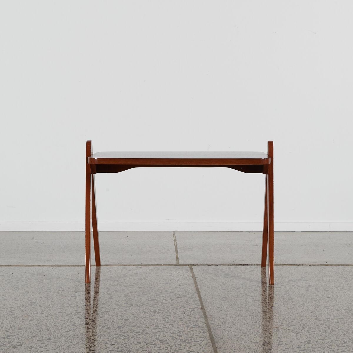 A Mid Century Jon Jansen Scissor Leg Side Table by Jon Jansen