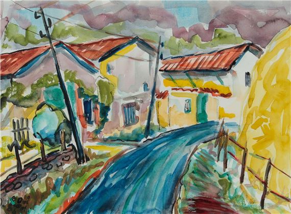 PATH THROUGH THE VILLAGE by Sylvia Cooke-Collis