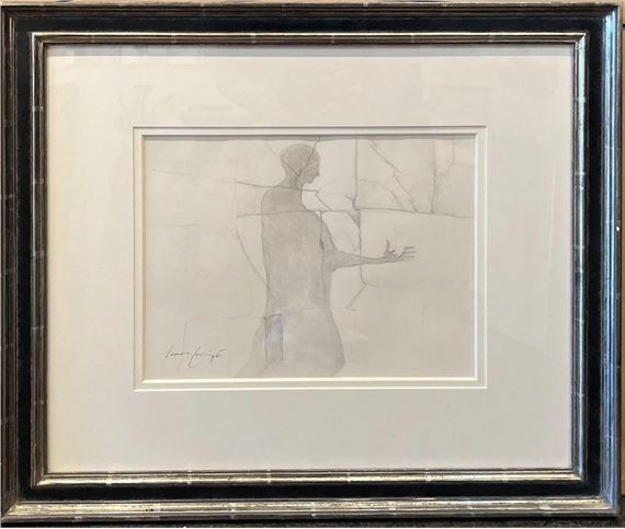 FIGURE HOLDING A CREATURE by Leonora Carrington, 1960