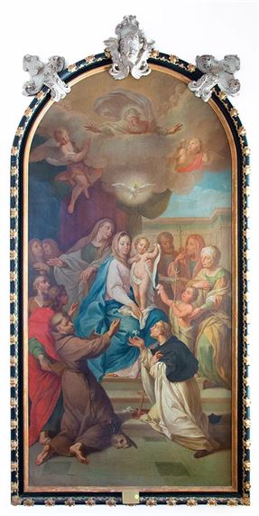Imaculada com Santo Agostinho, S. Pio V e Anjos by André Gonçalves