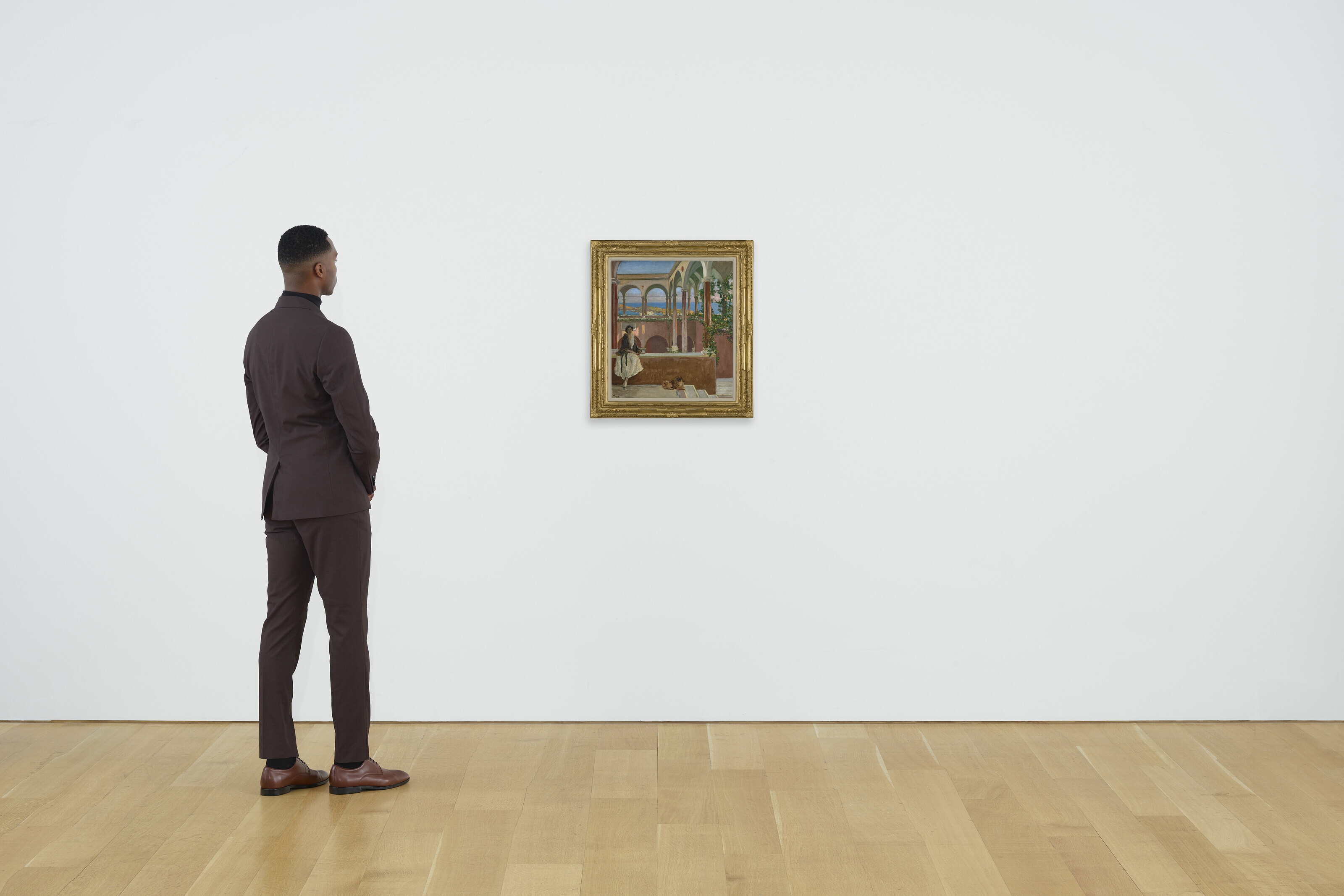 Artwork by John Lavery, A Villa on the Riviera, Made of oil on canvas