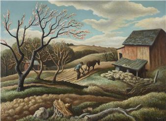 Spring Ploughing by Thomas Hart Benton‏, 1940