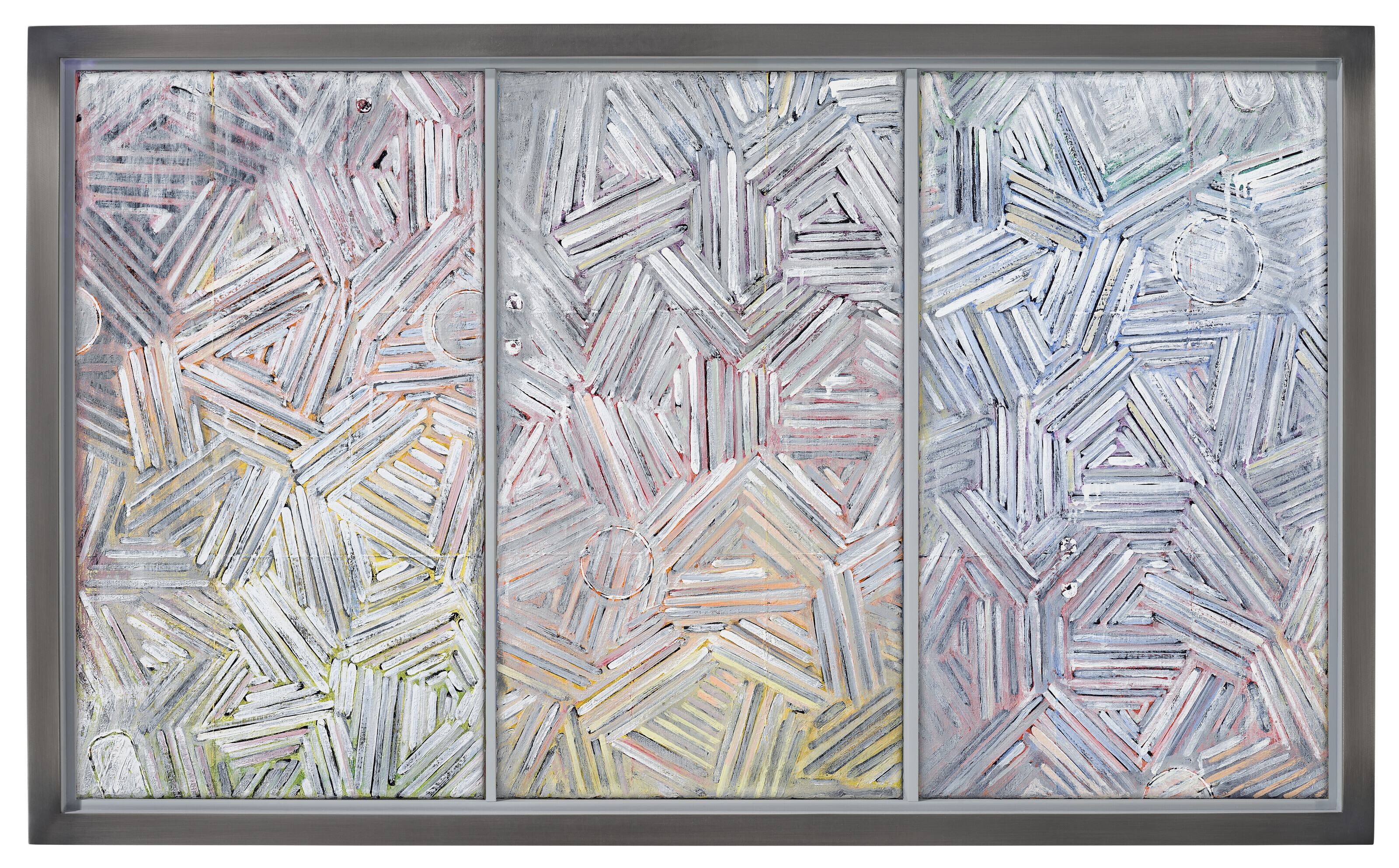 Artwork by Jasper Johns, Usuyuki, Made of oil and charcoal on canvas