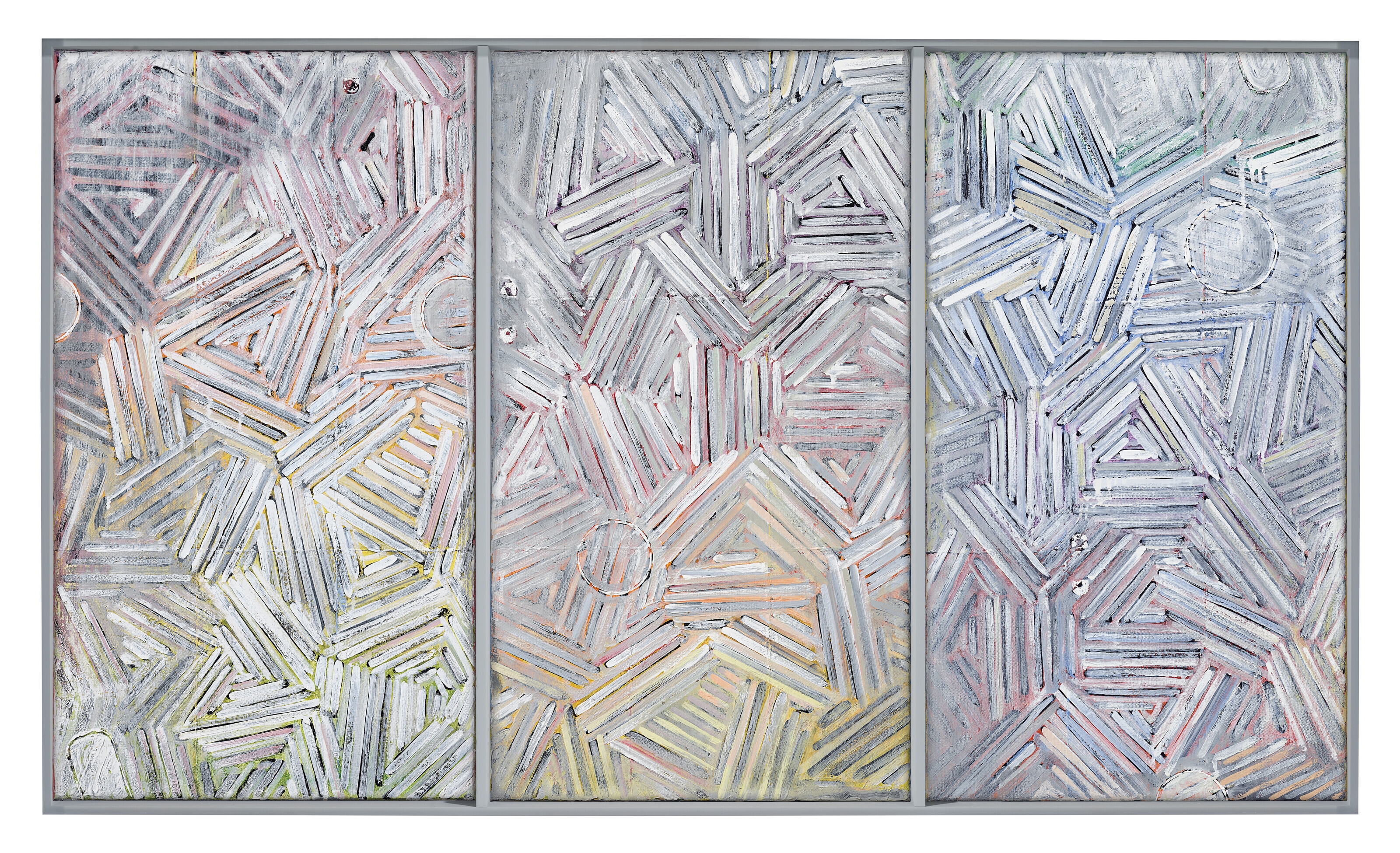 Artwork by Jasper Johns, Usuyuki, Made of oil and charcoal on canvas