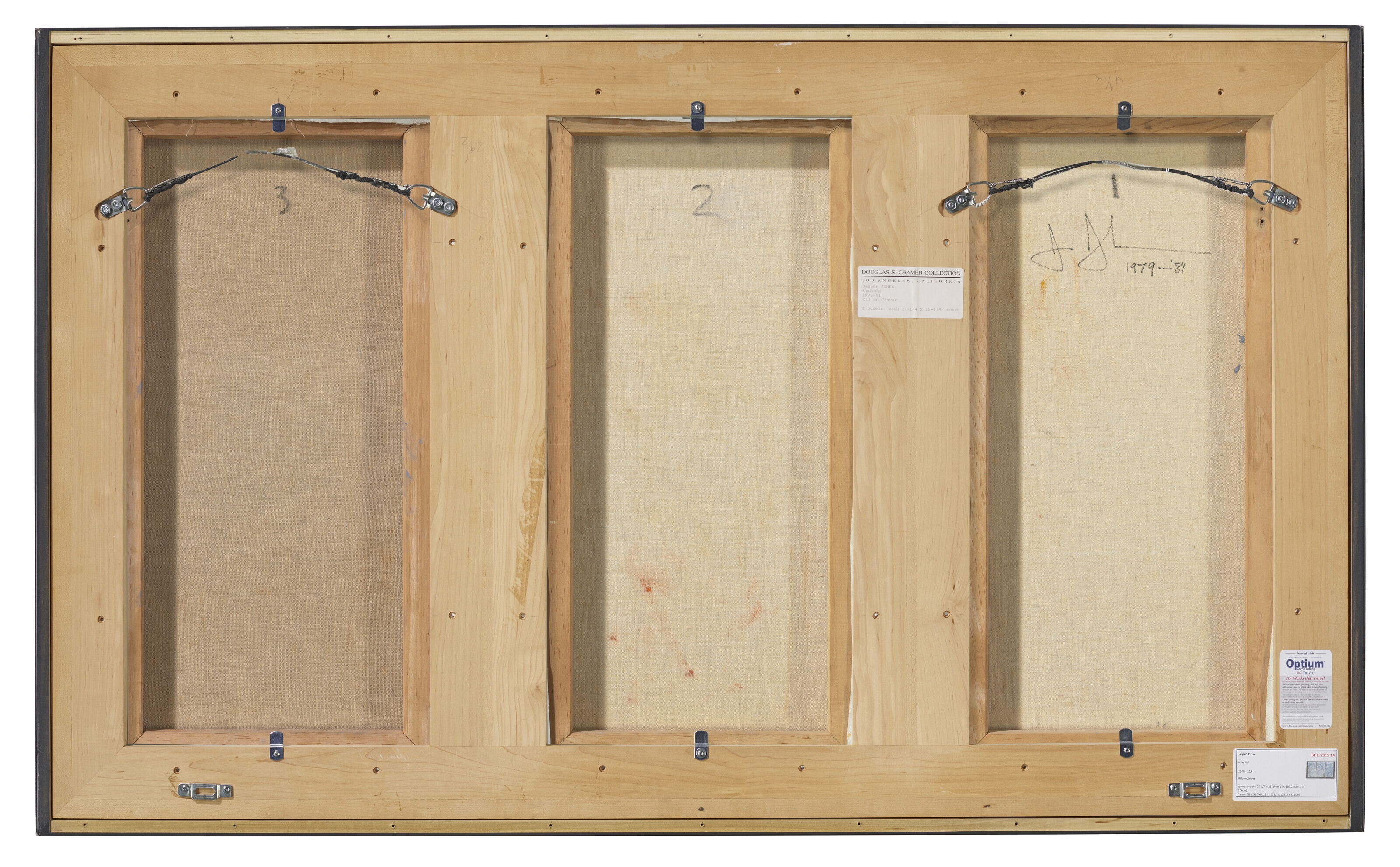 Artwork by Jasper Johns, Usuyuki, Made of oil and charcoal on canvas
