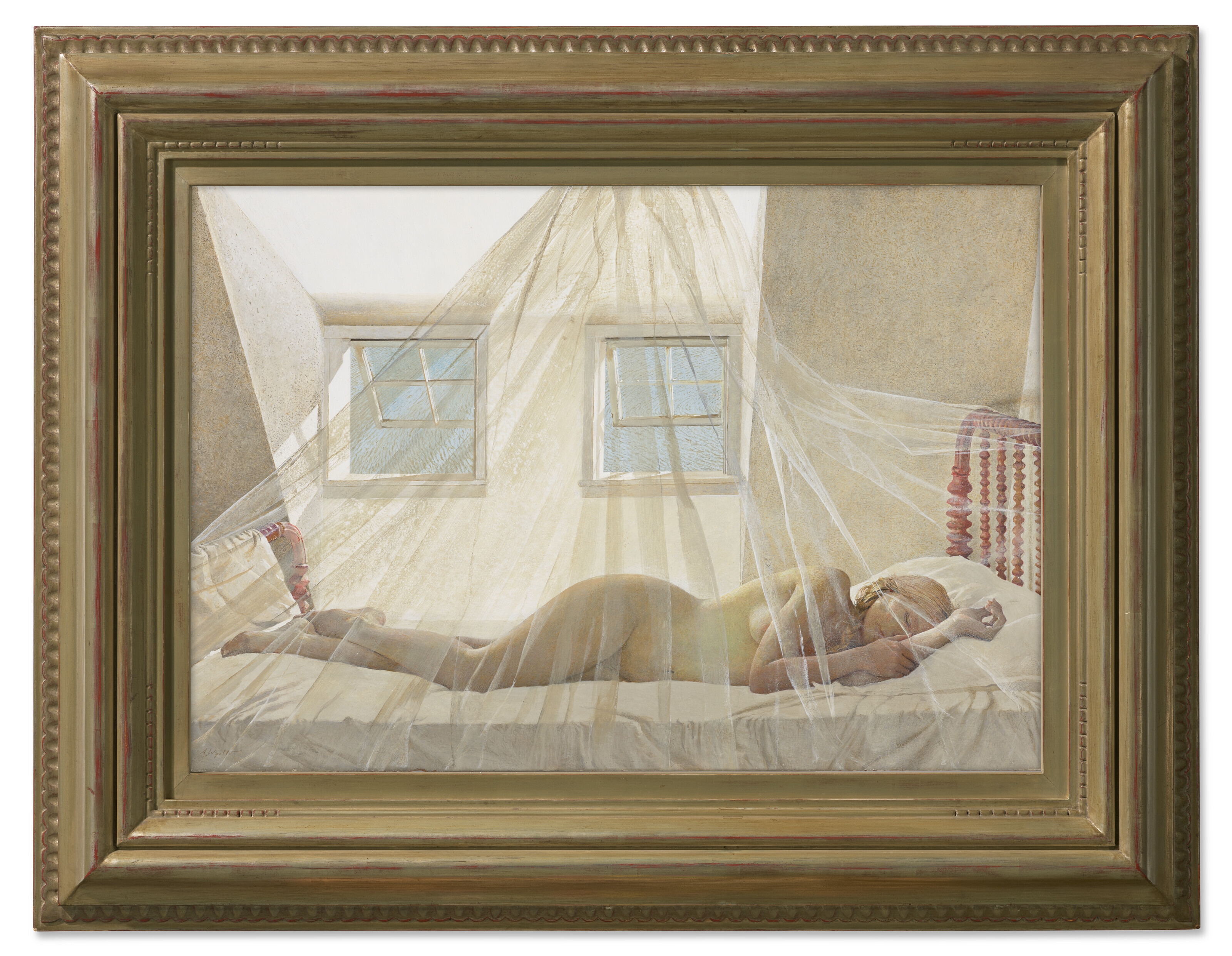 Artwork by Andrew Wyeth, Day Dream, Made of tempera on panel
