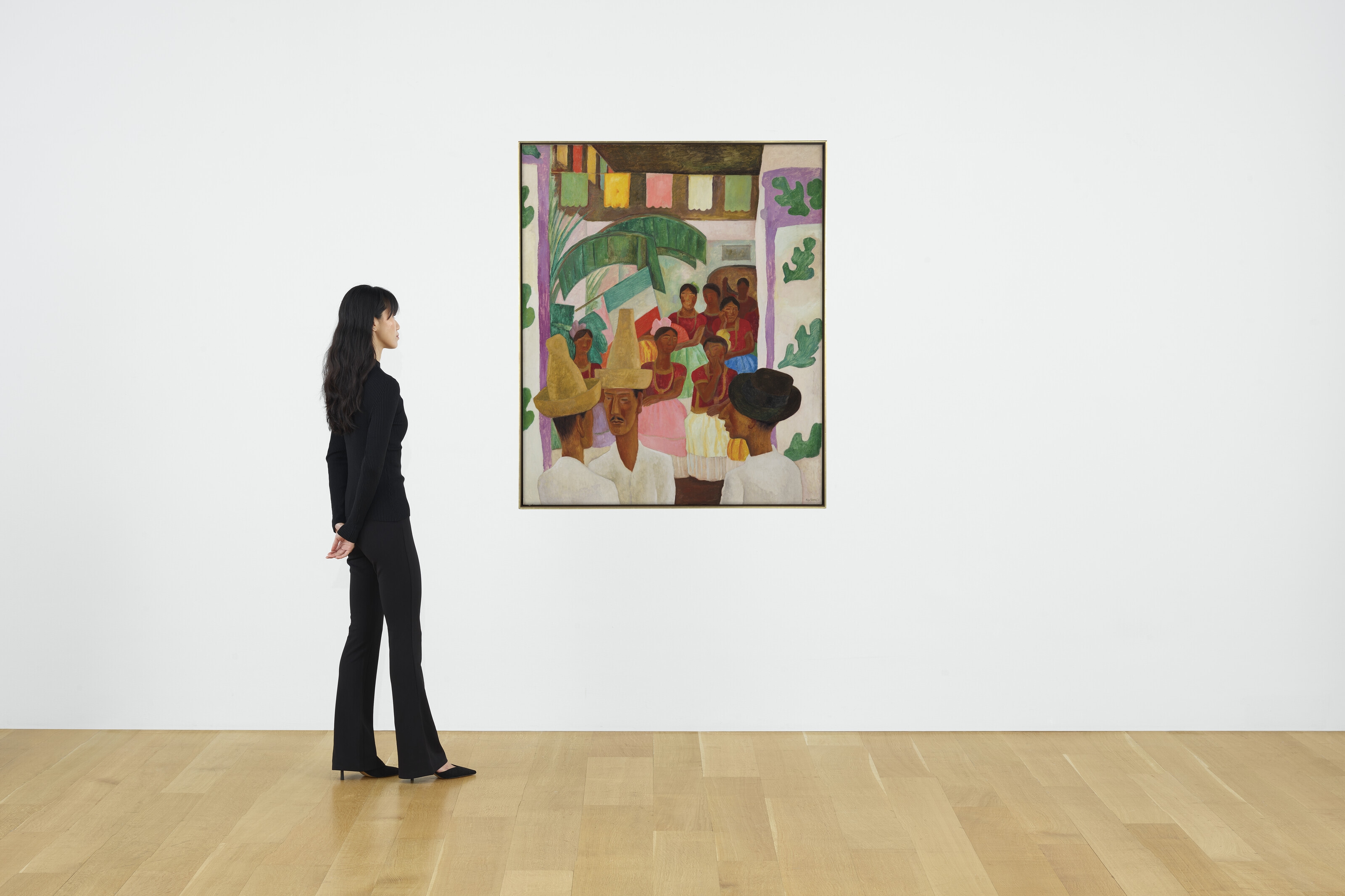 Artwork by Diego Rivera, The Rivals, Made of oil on canvas