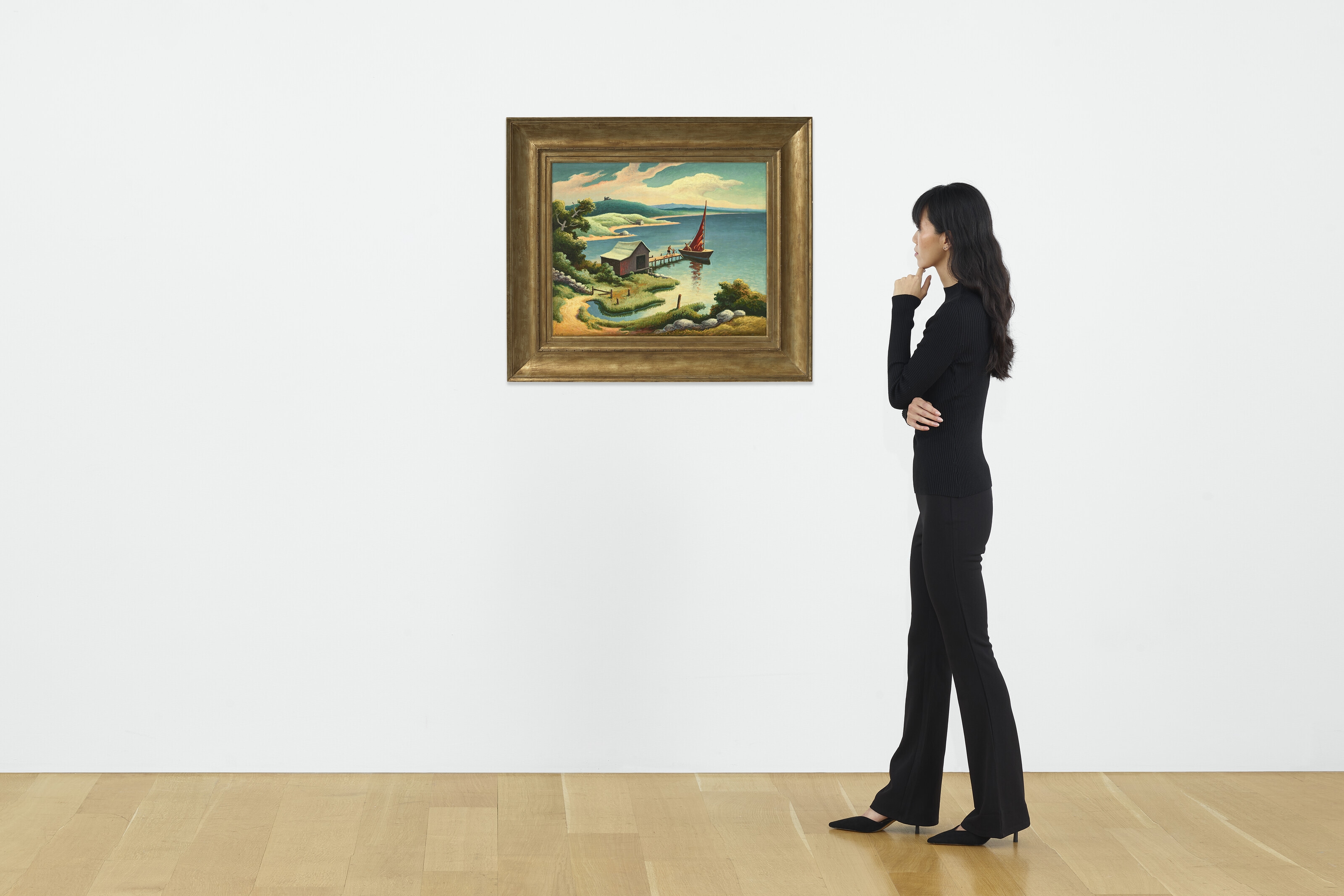 Artwork by Thomas Hart Benton‏, Nashaquitsa, Made of oil on canvas