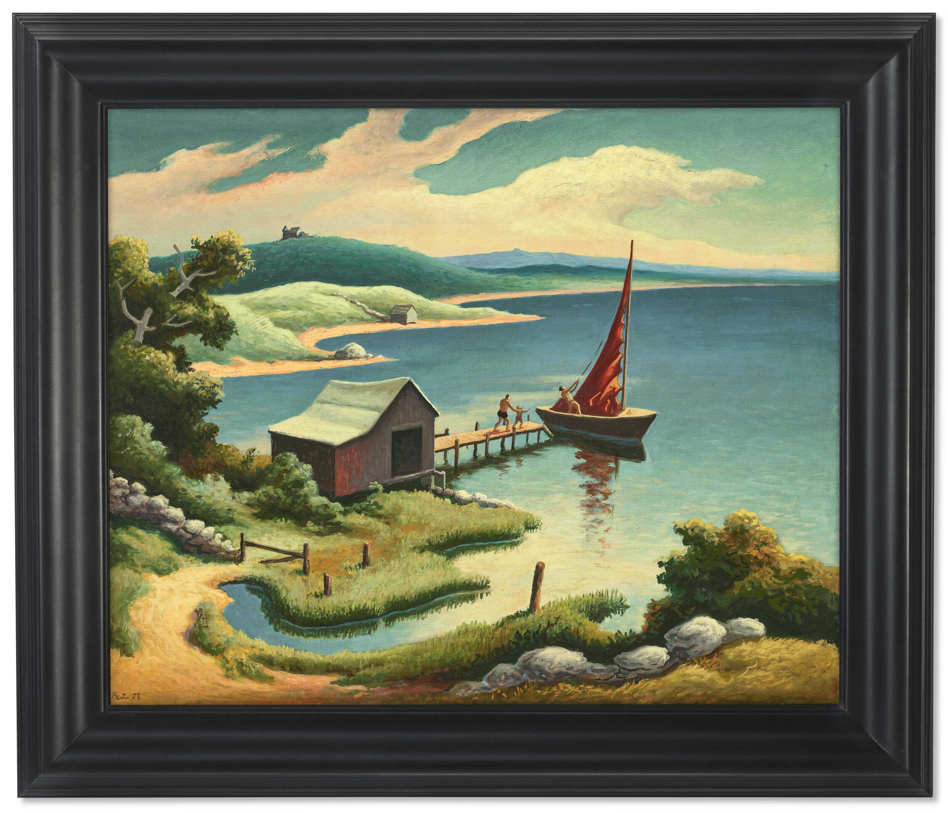 Artwork by Thomas Hart Benton‏, Nashaquitsa, Made of oil on canvas