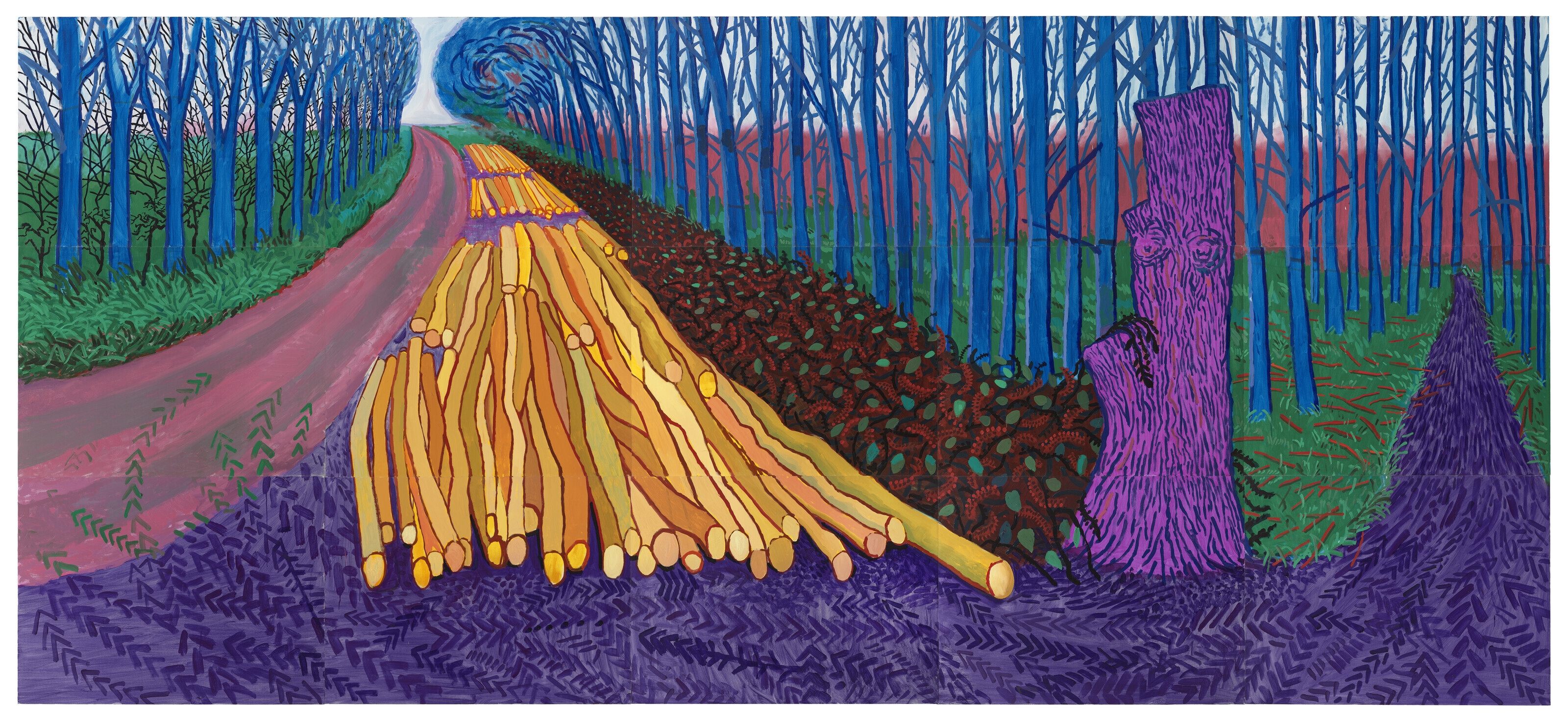 Artwork by David Hockney, Winter Timber, Made of oil on canvas