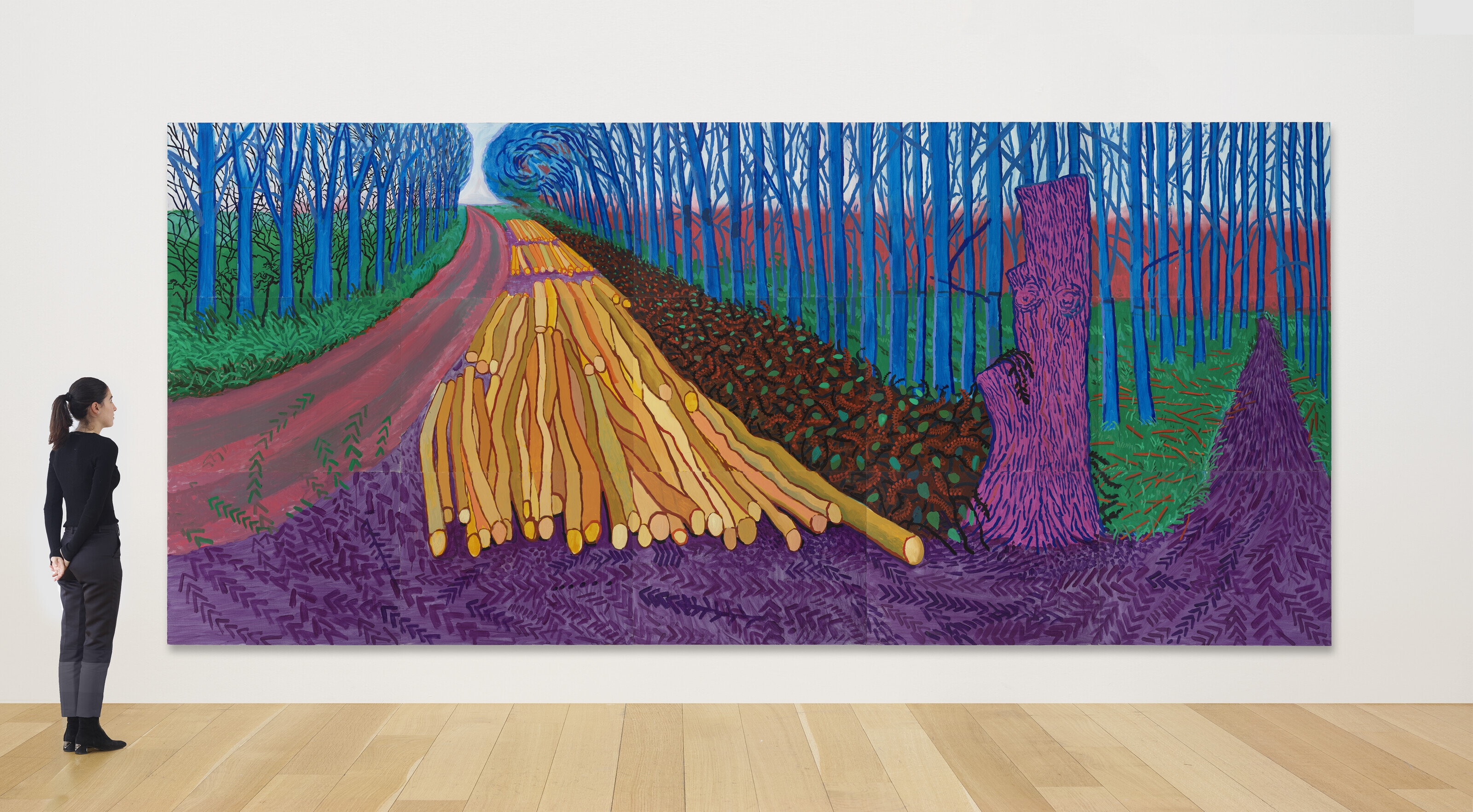 Artwork by David Hockney, Winter Timber, Made of oil on canvas