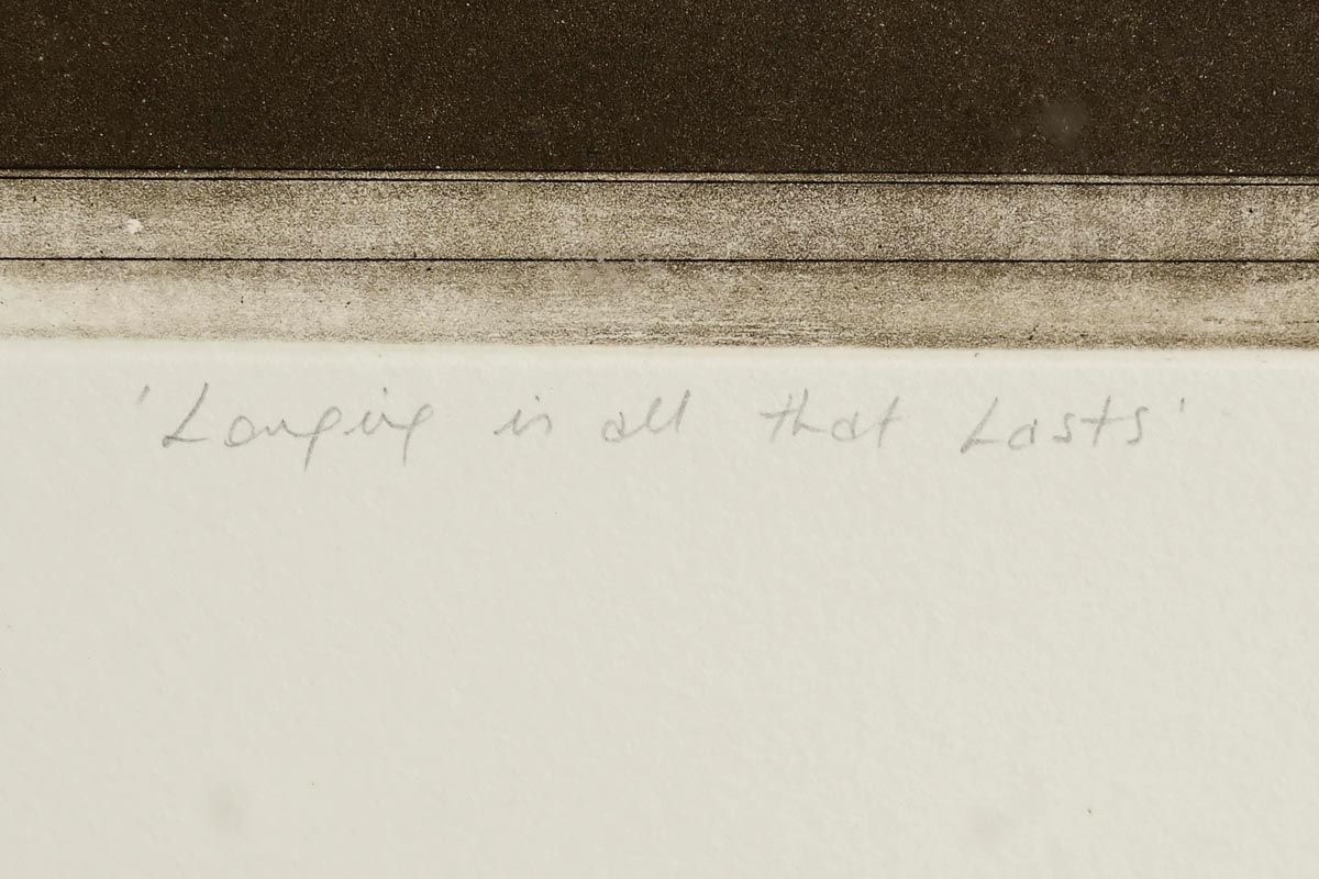Artwork by Caroline Donohue, Longing in All that Lasts (2008), Made of limited edition etching - numbered 18 from an edition of 30